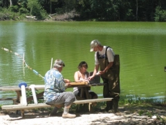 Scientists working at Williston Lake