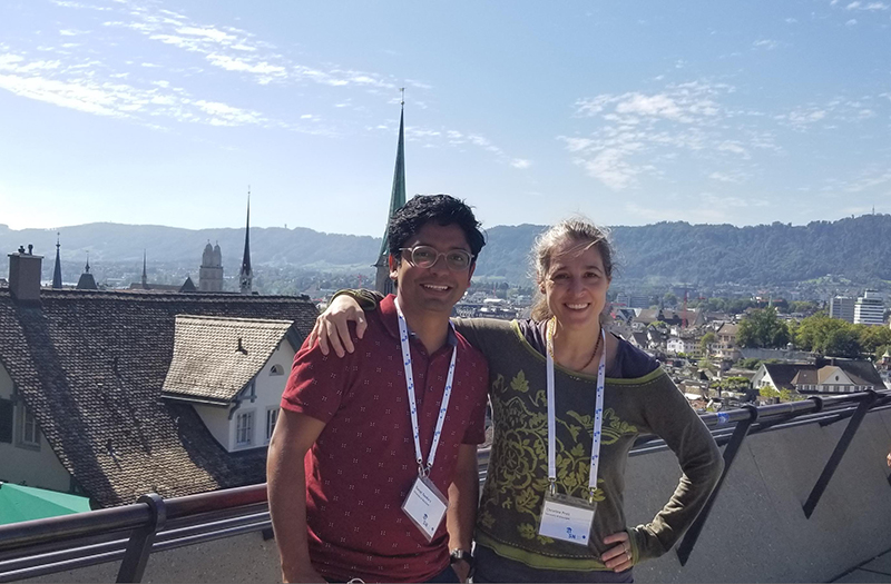 Daniel Teodoro with his advisor, Christine Prell, after a presentation in Zurich. Photo courtesy of Daniel Teodoro