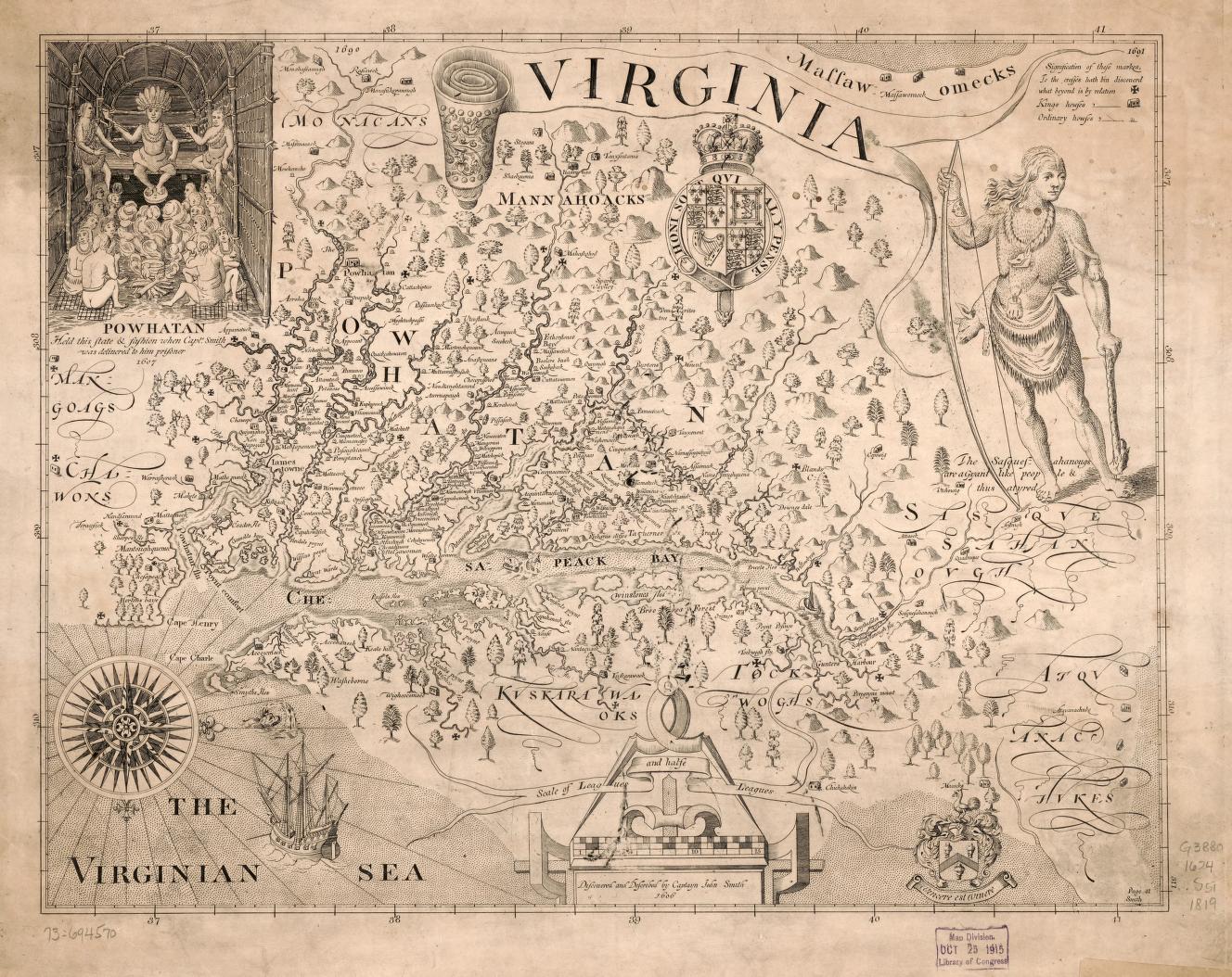 Map depicting the Chesapeake Bay, 1629