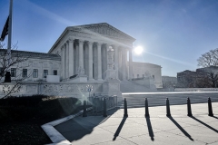 A building with columns and wide front steps in the US Capitol