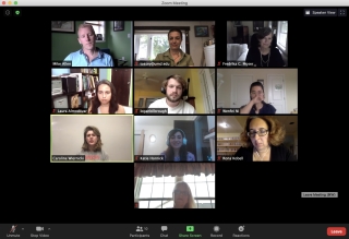 A screen capture of a Zoom meeting with 10 participants on screen